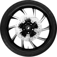 Coastal Moto Hurricane Front Wheel - Black Cut (21") | Rotors (11.8") | Dunlop Tire (130/60B21) - 0335-0020  PKG-HUR213BC-ABST